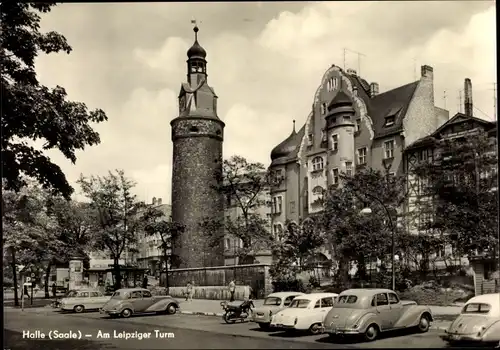 Ak Halle an der Saale, Am Leipziger Turm