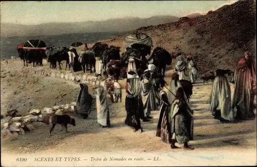 Ak Scenes et Types, Nomades en route, Maghreb
