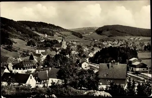 Ak Geising Altenberg im Erzgebirge, Totalansicht, Kirche