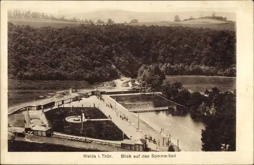 Ak Weida in Thüringen, Blick auf das Sommerbad