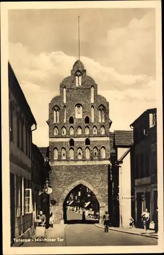 Ak Teterow in Mecklenburg, Malchiner Tor