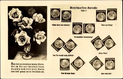 Ak Briefmarkensprache, Tafel C, BNK 36906 1