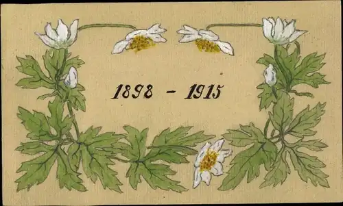 Ak Weiße Blumen, 1895-1915