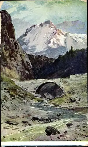 Künstler Ak Splitgerber, Aus den Alpen, Gebirgsmotiv
