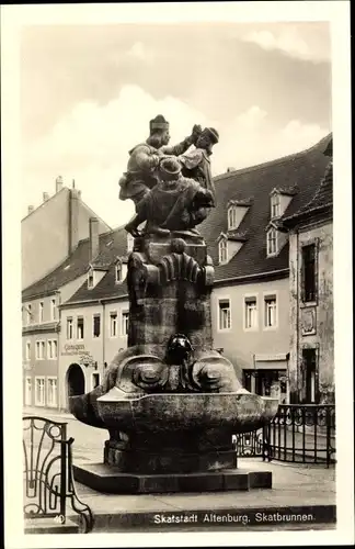 Ak Altenburg Thüringen, Partie am Skatbrunnen