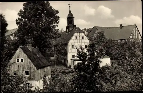 Ak Lübau Rabenau im Erzgebirge, Blick zum Gemeindeamt