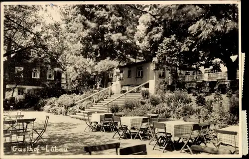 Foto Ak Lübau Rabenau im Erzgebirge, Gasthof, Terrasse