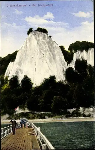 Ak Stubbenkammer Sassnitz Rügen, Der Königsstuhl, Steg