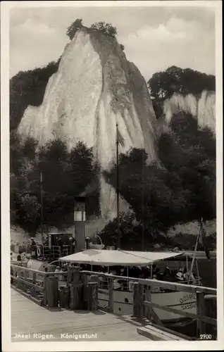 Ak Stubbenkammer Sassnitz auf Rügen, Königsstuhl, Ausflugsdampfer Göhren Sassnitz