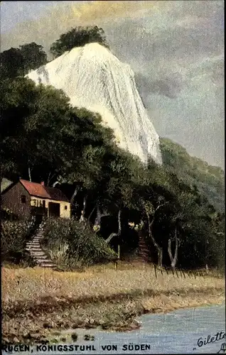 Künstler Ak Sassnitz auf der Insel Rügen,  Königsstuhl, Kreidefelsen, Tuck 189