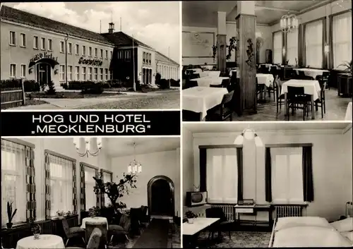 Ak Eggesin in Mecklenburg Vorpommern, HO Hotel und Gaststätte Mecklenburg, Gastraum, Zimmer