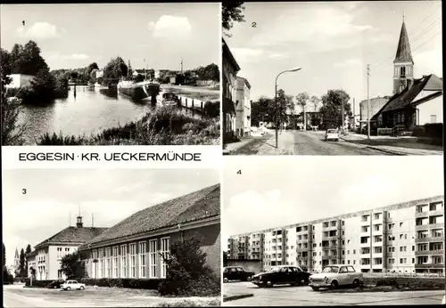 Ak Eggesin in Mecklenburg Vorpommern, An der Randow, Bahnhofstraße, HO Hotel Mecklenburg