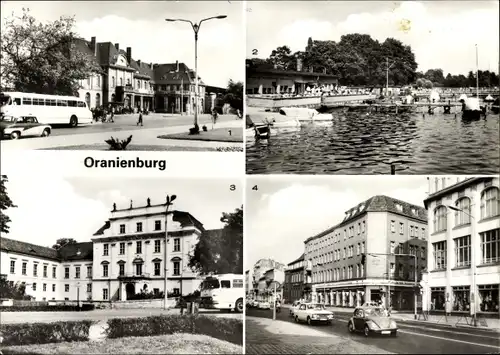 Ak Oranienburg in Brandenburg, Bahnhof, Gaststätte am Lehnitzsee, Schloss, Straße d. Friedens