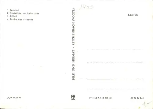 Ak Oranienburg in Brandenburg, Bahnhof, Gaststätte am Lehnitzsee, Schloss, Straße d. Friedens