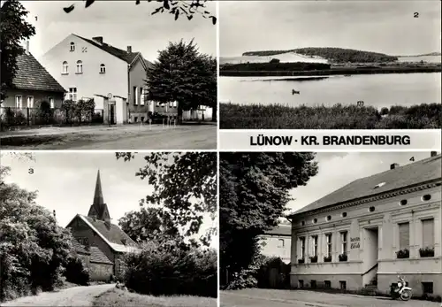 Ak Lünow Roskow in Brandenburg, Dorfstraße, Am Beetzsee, Gaststätte Zur Linde