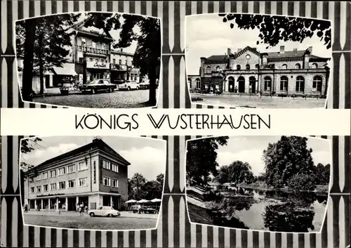 Ak Königs Wusterhausen in Brandenburg, Kanal, Straßenansicht
