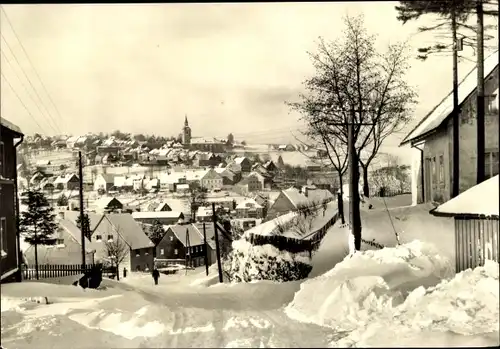 Ak Jöhstadt im Erzgebirge Sachsen, Panorama, Winteransicht