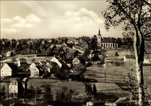 Ak Jöhstadt im Erzgebirge Sachsen, Panorama, Kirche