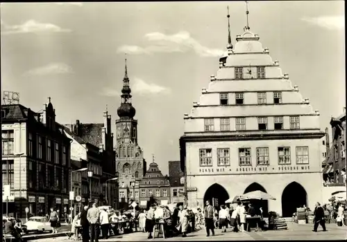 Ak Hansestadt Greifswald, Rathaus, Plane mit, arbeite mit, regiere mit