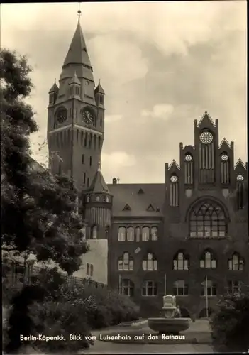Ak Berlin Köpenick, Blick vom Luisenhain auf das Rathaus