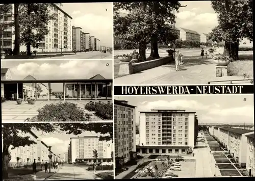 Ak Hoyerswerda in der Oberlausitz, Neustadt, Magistrale, Kaufhof, Bert-Brecht-Straße