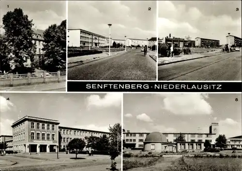 Ak Senftenberg, Krankenhaus, Planetarium, POS Otto Grotewohl, Ingenieurschule, Kaufhalle Kathrin