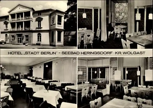 Ak Ostseebad Heringsdorf auf Usedom, Hotel Stadt Berlin