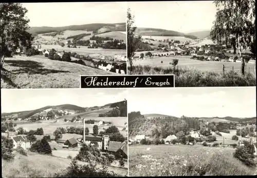 Ak Heidersdorf im Erzgebirge, Teilansichten