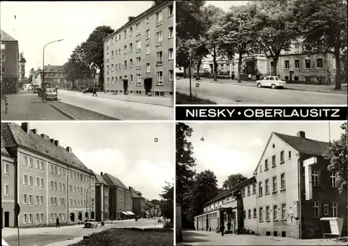 Ak Niesky in der Oberlausitz, Rathaus, Friedrich Engels Straße, Kulturhaus Herbert Balzer