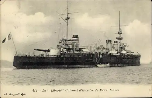 Ak Französisches Kriegsschiff, La Liberte, Cuirasse d'Escadre