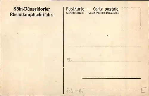 Ak Salondampfer auf dem Rhein, Köln Düsseldorfer Rheindampfschifffahrt