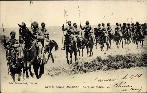Ak Armée Anglo Indienne, Cavaliers Indiens, Indische Kavallerie