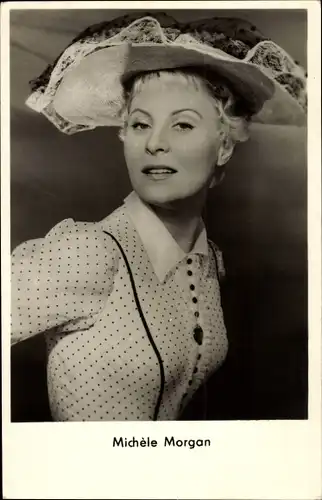 Ak Schauspielerin Michèle Morgan, Portrait, Hut, Das große Manöver