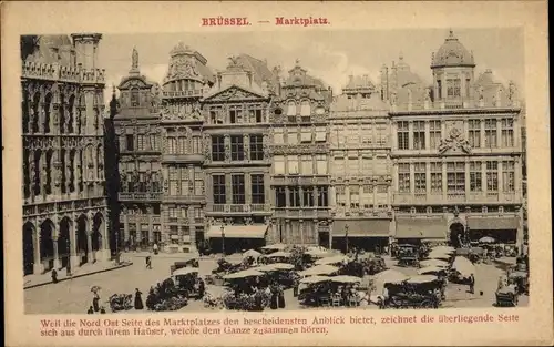 Ak Bruxelles Brüssel, Marktplatz