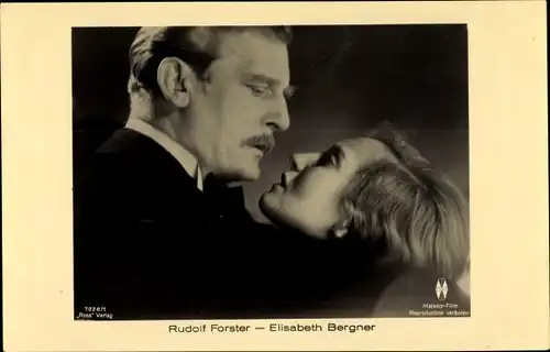 Ak Schauspieler Rudolf Forster, Schauspielerin Elisabeth Bergner, Filmszene