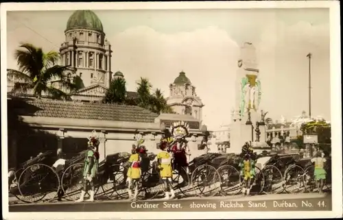 Ak Durban Südafrika, Gardiner Street, Ricksha Stand