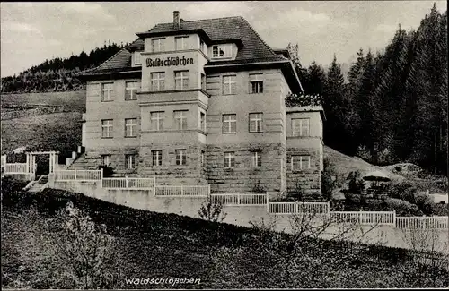 Ak Duszniki Zdrój Bad Reinerz Schlesien, Fremdenheim Waldschlößchen