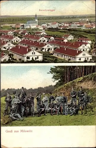 Ak Milovice nad Labem Milowitz Mittelböhmen