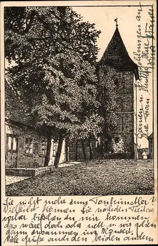 Ak Mrągowo Sensburg Ostpreußen, Evangelische Kirche