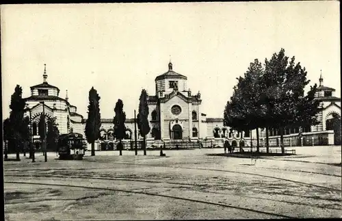 Ak Milano Mailand Lombardia, Cimitero Monumentale, La Facciata