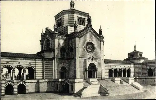 Ak Milano Mailand Lombardia, Cimitero Monumentale, Famedio esterno