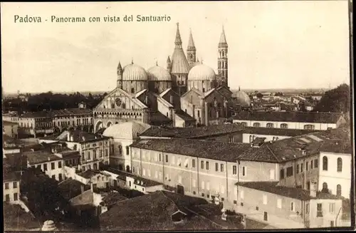 Ak Padova Padua Veneto, Panorama con vista del Santuario