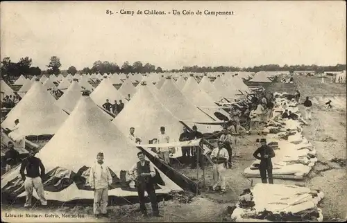 Ak Camp de Chalons Camp de Mourmelon Marne