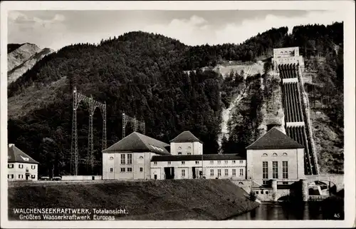 Foto Ak Walchensee Kochel am See, Walchensee-Kraftwerk, Wasserkraftwerk