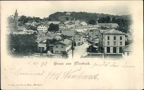 Ak Miesbach in Oberbayern, Blick auf den Ort