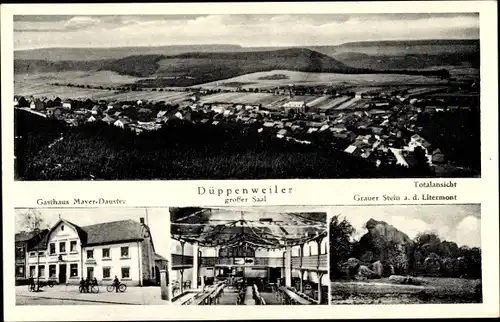 Ak Düppenweiler Beckingen im Saarland, Panorama vom Ort, Gasthaus Mayer-Dauster, Saal