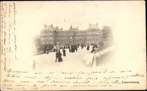 Ak Paris VI, Palais du Luxembourg, Passanten