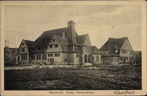 Ak Wanne Herne im Ruhrgebiet, Evang. Gemeindehaus