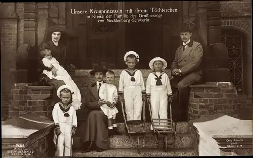 Ak Kronprinzessin Cecilie von Preußen, Tochter, Großherzog von Mecklenburg Schwerin