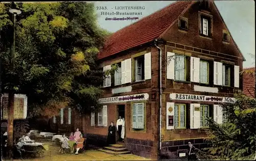 Ak Lichtenberg Elsass Bas Rhin, Restaurant au Boeuf Noir